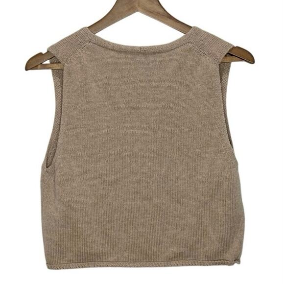 Aritzia Wilfred Barque Sweater Vest In Oatmeal Large - Picture 3 of 6